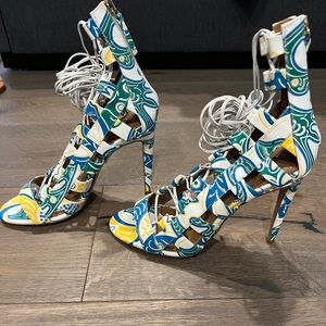 Gorgeous Aquazzura Heels!  Size 37.  Worn one time and perfect condition!